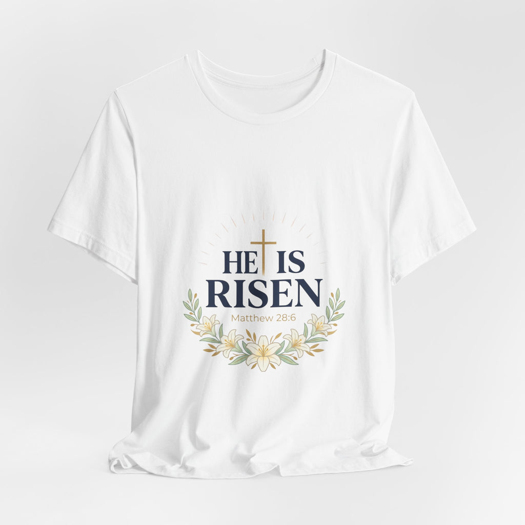 He Is Risen Tee | Easter shirt, Christian faith tee, resurrection shirt